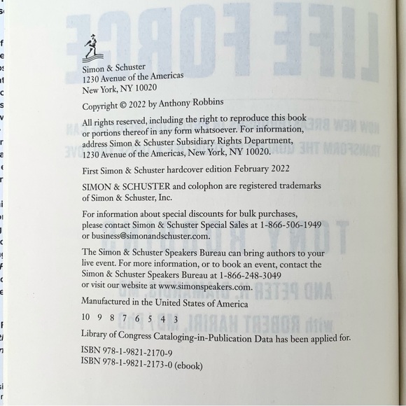 Tony Robbins Life Force Hardcover Book - Picture 2 of 9